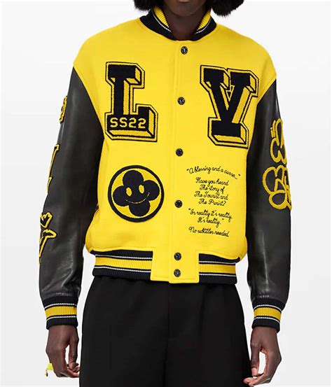 louis vuitton men leather jacket|louis vuitton varsity leather jacket.